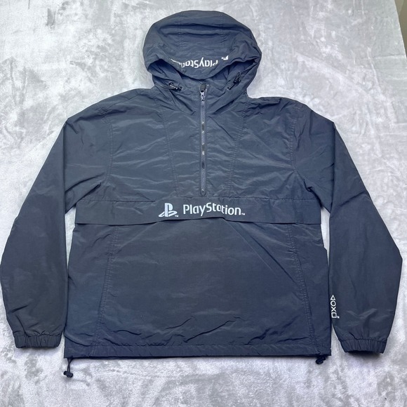 Rare Sony PlayStation H&M Divided Mens Medium Black Pullover Lightweight Jacket - Picture 1 of 8